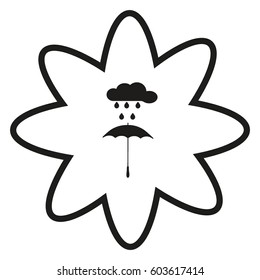 umbrella, cloud, rain, icon