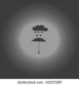 umbrella, cloud, rain, icon