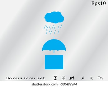 umbrella, cloud, rain, icon, vector illustration eps10