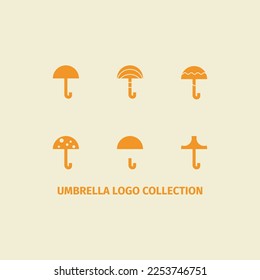 Umbrella collection set logo with six shapes.