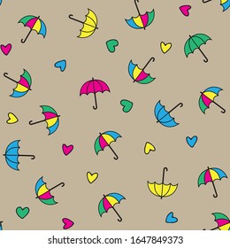 Umbrella Color full Pattern Design Template