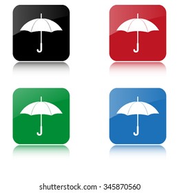 Umbrella  - color vector icon  with shadow