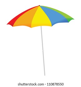 umbrella color vector illustration on a white background