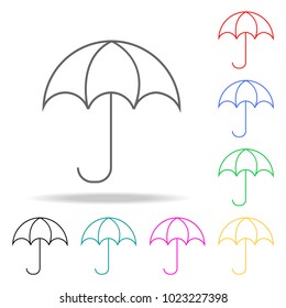 Umbrella colored icons. Element of logistic multi colored icon for mobile concept and web apps. Thin line icon for website design and development, app development. Premium icon on white background