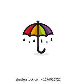 umbrella colorful modern logo template vector icon download
