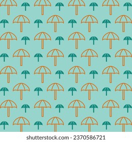 Umbrella bunter, nahtlos wiederholtes Muster, schöner Vektorgrafik-Hintergrund