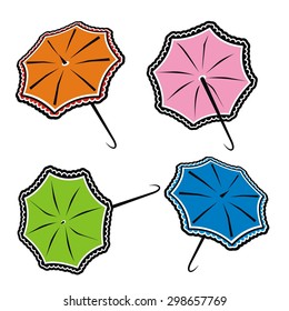 umbrella, colors, vector icon