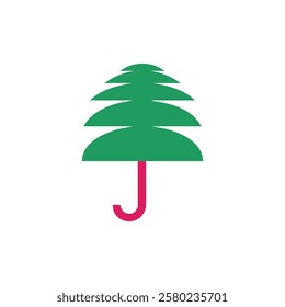 umbrella concept christmas creative ad vector