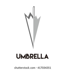 Umbrella concept curve abstract vector logo design template business protect icon help care social company symbol concept
