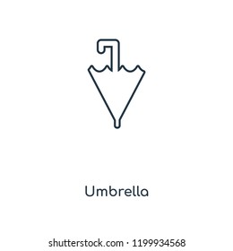 Umbrella concept line icon. Linear Umbrella concept outline symbol design. This simple element illustration can be used for web and mobile UI/UX.
