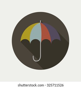 Umbrella  concept over seal stamp design, vector illustration eps 10