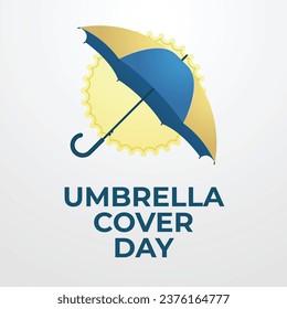 Umbrella Cover Day design template good for celebration usage. umbrella vector design. flat design. vector eps 10.