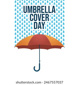 Umbrella Cover Day vector design template good for celebration usage. Umbrella vector image. eps 10.