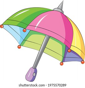 Umbrella cute cartoon illustration vector