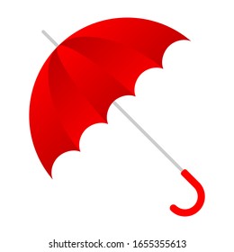 Umbrella for decoration design. Abstract umbrella for concept design. Graphic element. Art vector illustration. Creative vector concept. Abstract shape. Flat style color illustration.