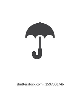 Umbrella delivery sign vector icon. filled flat sign for mobile concept and web design. Packaging sign keep dry with umbrella glyph icon. Symbol, logo illustration. Vector graphics