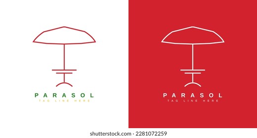 Umbrella Design Logo-Vorlage. kann für das Logo für Unternehmen und Branding verwendet werden