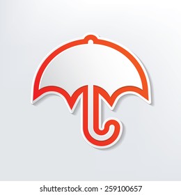 Umbrella design on white background,clean vector