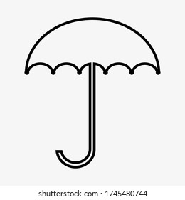 
umbrella design with outline style. umbrella icon