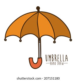Umbrella design over white background, vector illustration
