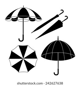 Umbrella design over white background, vector illustration.