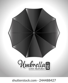 Umbrella design over white background, vector illustration.