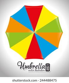 Umbrella design over white background, vector illustration.