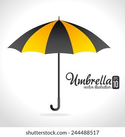 Umbrella design over white background, vector illustration.