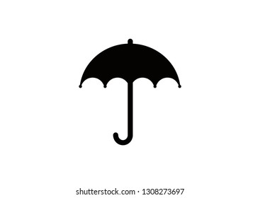 Umbrella design vector silhouette. Umbrella icon