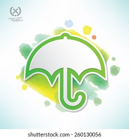 Umbrella design,water colour design,clean vector