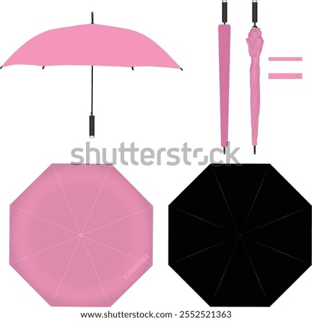 umbrella, detailed drawing, work order, technical illustration, product design, functional design, modern umbrella, umbrella components, structure