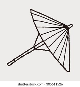 umbrella doodle drawing