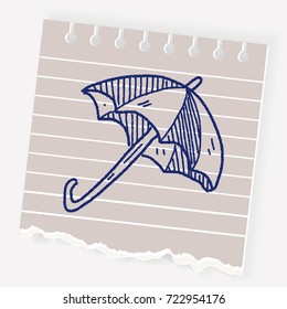 umbrella doodle drawing