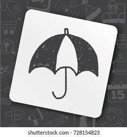 umbrella doodle drawing