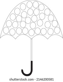 Umbrella Dot Coloring Page Kids Stock Vector (Royalty Free) 2146200581 ...