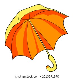 umbrella down view of rain  vector illustration