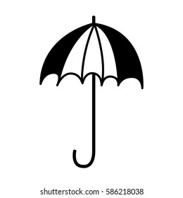umbrella drawing isolated icon
