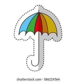 umbrella drawing isolated icon