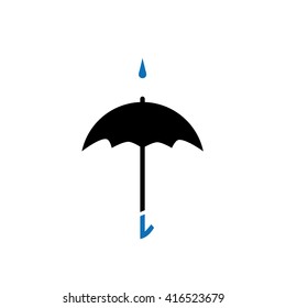 Umbrella with drop logo