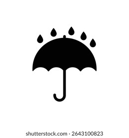 Umbrella with Droplets for Protection and Rainy Weather