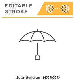 Umbrella editable stroke line icon