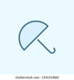 umbrella field outline icon. Element of 2 color simple icon. Thin line icon for website design and development, app development. Premium icon