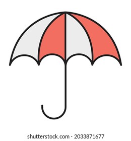 Umbrella Fill inside vector icon which can easily modify or edit