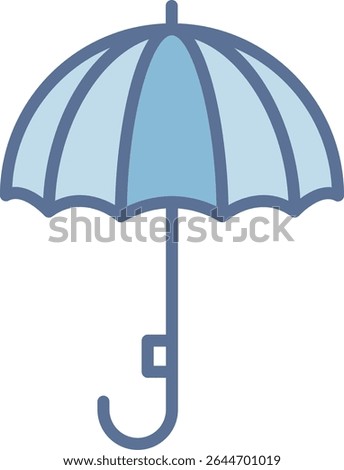 Umbrella Filled Blue Tone Icon