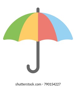Umbrella Flat Colored Icon
