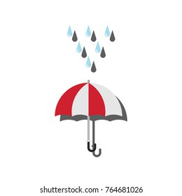 Umbrella, flat design. Vector.
