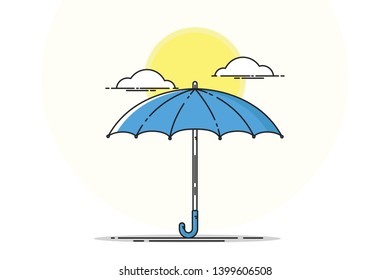 Umbrella flat design vector illustration
