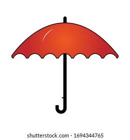 Umbrella flat design vector illustration.