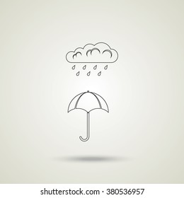 Umbrella flat icon.