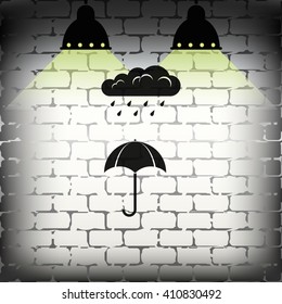 Umbrella flat icon.